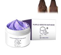 Masque capillaire à la kératine violette, traitement tonifiant et anti-frisottis, revitalisant hydratant réparateur de cheveux, ajoute de la brillance, pour tous les types de cheveux (1 PCS)