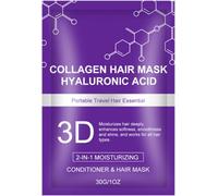 Masque capillaire à l'acide hyaluronique et au collagène, soin hydratant réparateur pour cheveux secs et frisés, pour des cheveux plus forts, plus lisses et plus brillants (1 Pcs)