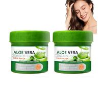 Masque capillaire à l'aloe vera, soin hydratant intense, après-shampoing non irritant, grand format, formules pour des cheveux plus lisses et nourrissants, masque capillaire léger et non gras. (2PCS)