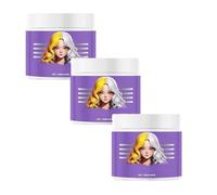 Masque capillaire anti-jaunissement, soin revitalisant en profondeur, pour cheveux blonds et argentés, hydratant et réparateur (3pcs)