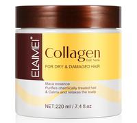 Masque Capillaire au Collagène à Réparation Profonde, Masque capillaire à l'huile d'argan pour Cheveux Secs et Abîmés, Lisse et Nourrit, Masque Capillaire Hydratant et Revitalisant, 220ml