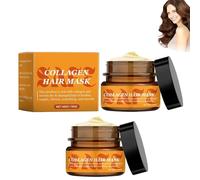 Masque capillaire au collagène pour cheveux secs et abîmés, masque revitalisant profond, réparateur anti-frisottis, traitement anti-fourches, pour cheveux bouclés ou fins