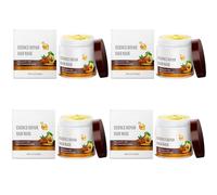 Masque Capillaire au Collagène - Traitement Réparateur avec Kératine, Maca et Huiles d’Avocat - Restaure Force, Brillance et Douceur - Soin Nourrissant pour Cheveux Secs et Abîmés. (4pcs)