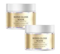 Masque Capillaire Bond Gloss à la Kératine Hydrolysée & Acide Hyaluronique - Soin Hydratant pour Cheveux Secs et Ternes, Douceur, Brillance & Souplesse, Sans Sulfates (2 Pack)