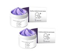 Masque capillaire de Kératine pourpre Detroitrain, conditionneur hydratant de Detroitrain, conditionnement en profondeur, rétablissant la douceur, réparation hydratante après traitement (2pcs)