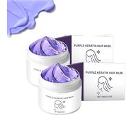 Masque capillaire de Kératine pourpre Detroitrain Purple, conditionnement profond pour les cheveux, amélioration de la brillance, hydrate et restaure la douceur, pour les cheveux endommagés (2pcs)
