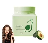 Masque Capillaire Intensive à l'Avocat Soin Profond avec Huile d'Avocat Répare les Cheveux Secs et Abîmés, Hydrate, Nourrit, Prévention des Fourches pour Femmes et Hommes, Sans Silicone (1Pcs)