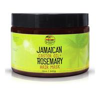 Masque Capillaire Jamaïcain Ambre, Huile de Ricin & Romarin - 12 fl oz / 354 ml - Masque Réparateur Profond pour Cheveux Secs et Abîmés