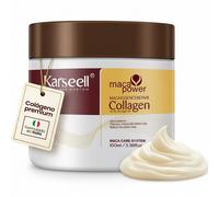 Masque capillaire KARSEELL au collagène hydrolysé, à l'huile d'argan, à l'extrait de maca du Pérou et aux protéines végétales. Soin hydratant intense, réparateur et nourrissant, anti-frisottis. Apport