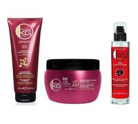 Masque capillaire - Keragold - Kératine - 200 ml - Acide hyaluronique - Tous types de cheveux