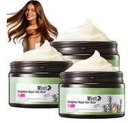 Masque capillaire Masque réparateur hydratant pour cheveux secs et abîmés, Lisse et nourrit, Pour cheveux frisés & crépus, Romarin sublimateur régénérant masque cheveux (3pcs)