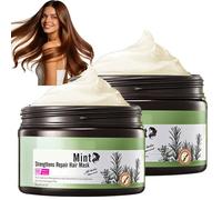 Masque capillaire Masque réparateur hydratant pour cheveux secs et abîmés, Lisse et nourrit, Pour cheveux frisés & crépus, Romarin sublimateur régénérant masque cheveux (2pcs)