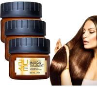 Masque capillaire réparateur à la kératine pure 5 secondes de traitement capillaire miracle répare les cheveux endommagés Masque capillaire à la kératine avec de l'huile d'argan et de noix de coco