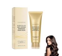 Masque capillaire revitalisant 8 secondes pour cheveux abîmés après coloration à chaud, hydrate en profondeur, répare les cheveux abîmés, lisse les frisottis, masque capillaire professionnel à la kéra
