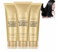Masque capillaire revitalisant 8s pour cheveux abîmés après coloration à chaud, masque réparateur hydratant en profondeur, traitement professionnel à la kératine, lisse instantanément les frisottis