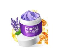 Masque capillaire violet à la kératine, traitement revitalisant profond - Toner pour cheveux blonds, platine, décolorés, argentés, gris, neutralise les tons cuivrés et jaunes, après-shampoing violet