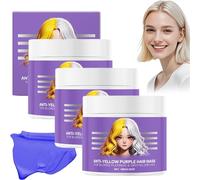 Masque Capillaire Violet Anti-jaunissement, Après-shampoing Hydratant Violet, Soin Réparateur Hydratant Pour Cheveux Secs, Blonds Platine Et Gris/argentés (3pcs)