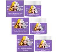Masque capillaire violet anti-jaunissement, masque capillaire tonifiant violet à la kératine, masque capillaire revitalisant profond, élimine les reflets jaunes et revitalise les cheveux secs