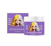 Masque capillaire violet anti-jaunissement, revitalisant hydratant violet, dissolvant tons jaunes et revitalisant cheveux secs et abîmés, soins capillaires nourrissants (1 pcs)