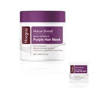 Masque capillaire violet maca réparateur profond au collagène - Pour cheveux blonds et gris - Neutralise les reflets jaunes - Lissage à la kératine - Pour tous les types de cheveux - 100 ml
