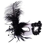 Masque Carnaval Masquerade Mask Bal Masque Vénitiens En Dentelle Avec Plume Loup Dentelle Yeux Fête En Noir Sexy Noir Venitien Femme Bal Masqué Vénitien Couple Mascarade Adulte Yeux Deguisement