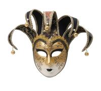 Masque Carnaval Vénitien À Liseré Métallique Pour Bal Masqué,Noir