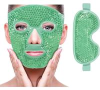 Masque chaud et froid pour le visage,réduit les gonflements,élimine les cernes sous les yeux et atténue les cernes,soulage les maux de tête,illumine la peau(masque facial vert+masque pour les yeux)