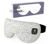 Masque chauffant pour les yeux - Compresse sans fil pour les yeux secs et relaxants - Masque électrique et occultant pour dormir en avion pour les voyages, idée d'anniversaire pour femme/homme (gris)