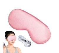 Masque chauffant pour les yeux - Masquе de sommeil Chaufƒant en soie avec 3 réglages de chaleur | Compresse oculaire opaque pour la détente, le sommeil et les voyages - Masquе Chaufƒant électrique USB