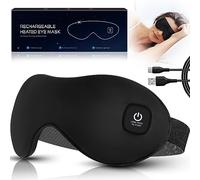 Masque chauffant pour les yeux sans fil, lavable et chaud avec graines de lin, coussin chauffant électrique USB pour stye sinus, blépharite, MGD, fatigue oculaire, cadeaux pour homme et femme
