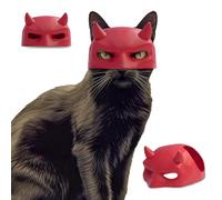Masque chauve-souris pour chat, accessoire de costume pour animal de compagnie, masque de super-héros amusant pour chat, masque d'Halloween noir pour vêtements de chats