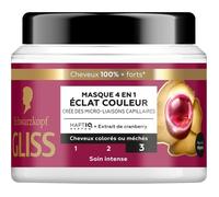 Masque Cheveux - GLISS - 4en1 Éclat Couleur - 400ml - Protection Couleur
