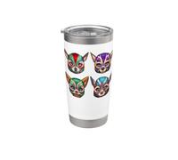 Masque Chihuahua Lucha le Libre Gobelet isotherme en acier inoxydable double paroi