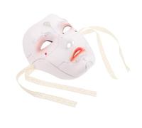 Masque Chinois Homme Blanc Plastique Style Vénitien Mécanique Steampunk | Anonymat en Jeu de Rôle, Protection Vie Privée, pour Parades Festives et Bals Masqués