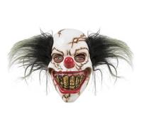 Generique Masque de clown terrifiant pour Halloween – Unisexe adulte – Blanc/Vert