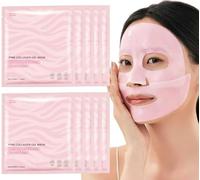 Masque Collagene 10PCS Visage Korean Bio Collagen Mask Coréen Real Deep Glass Skin Acide Hyaluronique Biocollagen Similavie Biobelle Glow Hydration Anti-wrinkle Rejuvenating Resserrement des Pores