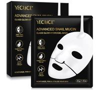 Masque Collagène à Mucine d'Escargot Hydratant pour le Visage Masque en Tissu, Acide Hyaluronique Anti Rides Anti Vieillissement, masque beauté femme, Ultra Hydratant, Bio collagen mask (6 PCS)