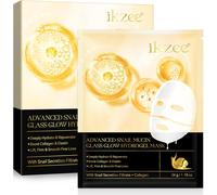 Masque Collagène À Mucine D'escargot Hydratant Pour Le Visage Masque En Tissu Avec Acide Hyaluronique Anti Rides Anti Vieillissement Soin Quotidien Ultra Hydratant Pour Peau Sèche Et Sensible (4 Pcs)