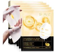 Masque Collagene, Masque Collagene Visage, Advanced Snail Mucin Glass Glow Hydrogel Face Masks Skincare 4 EA, Collagen Face Mask, Travel Essentials, Overnight Face Mask (8 pièces)