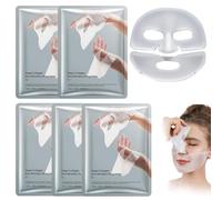 Masque Collagène, Masque de Nuit Hydrogel Hydratant pour Femmes, 5 Pièces Masque au Collagene Visage Korean, Bio Collagen Real Deep Mask, Anti-rides, Resserrement des Pores, Améliore L'élasticité