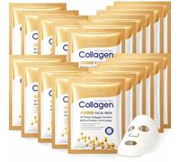 Masque Collagène Nourrissant, Lissant & Réparateur Visage, Pack 20 Unités | Apporte Une Hydratation Durable À La Peau Sèche, Rend L'épiderme Doux Et Souple
