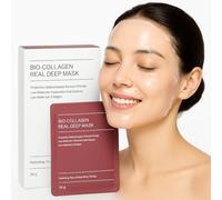 Masque Collagene Visage - 5 Pièces Masque Bio-Collagen Hydratant & Anti-Âge - Resserre les Pores, Raffermit la Peau - Soin Coréen pour Tous Types de Peau