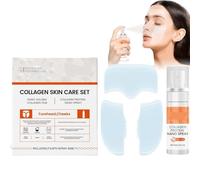 Masque Collagene Visage Korean, 5pc Korea Highprime Collagen Film + 60ml VC Spray, Patch Anti Rides Visage, Soluble Collagen Film, Collagen Firming Mask, Reduces Fine Lines and Improves Sagging Skin