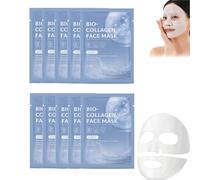 Masque Collagene Visage Korean, Bio Collagen Mask, Mask Collagen, Bio Bio-Collagen Real Deep Mask, Masque De Collagène Naturel Bio - Masque, Bio Collagen Deep Hydrating Overnight Mask (10PC)