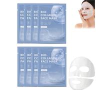 Masque Collagene Visage Korean, Bio Collagen Mask, Mask Collagen, Bio Bio-Collagen Real Deep Mask, Masque De Collagène Naturel Bio - Masque, Bio Collagen Deep Hydrating Overnight Mask (8PC)