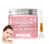 Masque Collagene Visage Korean, Bio Collagen Night Wrapping Mask, Masque Collagene Night, Hydratant Masque Visage Coreen Peau éclatante, Teint Raffermi, Réduit L'affaissement (1PC)