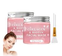 Masque Collagene Visage Korean, Bio Collagen Night Wrapping Mask, Masque Collagene Night, Hydratant Masque Visage Coreen Peau éclatante, Teint Raffermi, Réduit L'affaissement (2PC)
