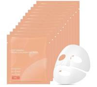 Masque Collagene Visage Korean,Bio Collagen Real Deep Mask,Hydratant Visage De Nuit Au Pore Minimizing Antirides,Overnight Deep Hydrating,Glass Glow Skin,Elasticity Firming and Moisturizing (12PC)