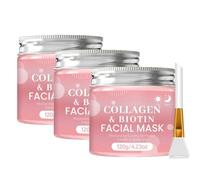 Masque Collagene Visage Korean,Collagen Night Wrapping Mask Pour L'élasticité Et L'hydratation,Masque De Sommeil Du Visage Film D'emballage De Collagène,Pour Renouveau Et Rajeunissement De Peau (3PC)