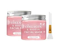Masque Collagene Visage Korean,Collagen Night Wrapping Mask Pour L'élasticité Et L'hydratation,Masque De Sommeil Du Visage Film D'emballage De Collagène,Pour Renouveau Et Rajeunissement De Peau (2PC)